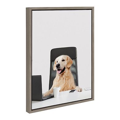 Sylvie I’m Denzel, President Framed Canvas by The Creative Bunch Studio