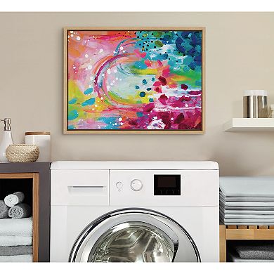 Sylvie Chasing Rainbows Framed Canvas by Rachel Christopoulos