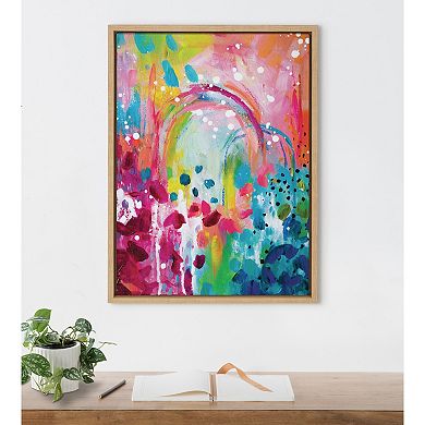 Sylvie Chasing Rainbows Framed Canvas by Rachel Christopoulos
