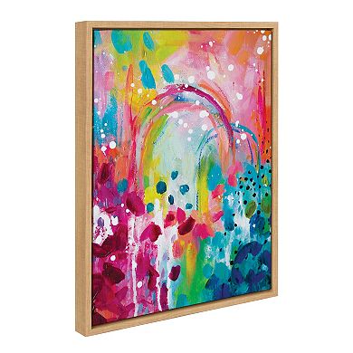 Sylvie Chasing Rainbows Framed Canvas by Rachel Christopoulos