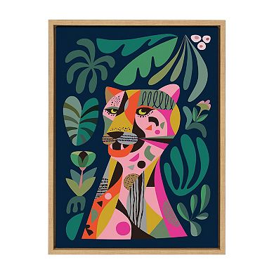 Sylvie Leopard Framed Canvas by Rachel Lee