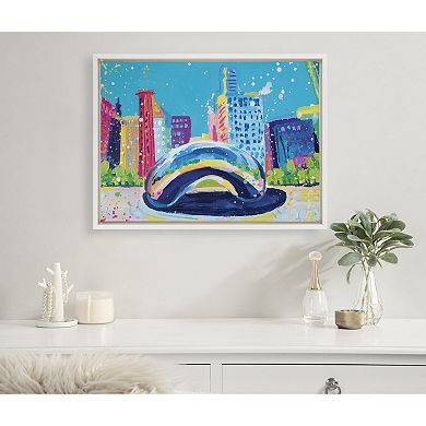 Sylvie Chicago Bean Study No 2 Framed Canvas by Rachel Christopoulos