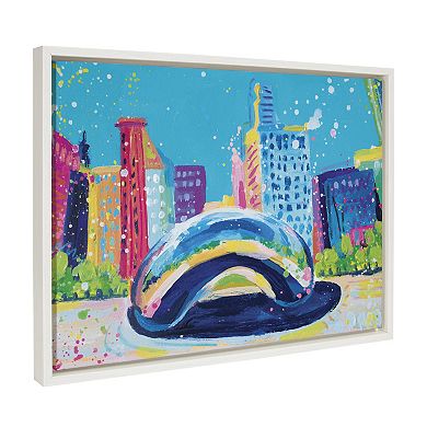 Sylvie Chicago Bean Study No 2 Framed Canvas by Rachel Christopoulos