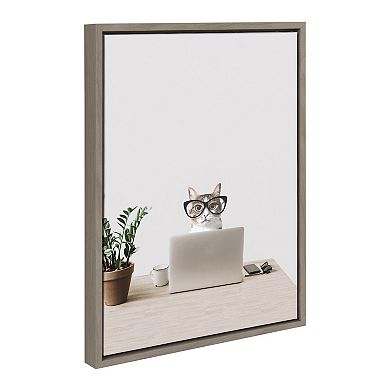 Sylvie I’m Cathy, I work in Accounting Framed Canvas by The Creative Bunch Studio