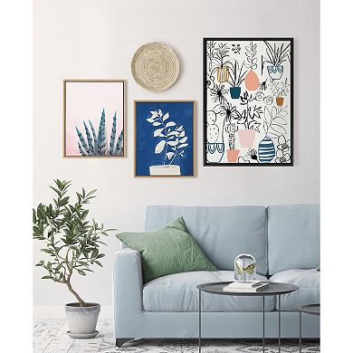 Sylvie Night Blooms Framed Canvas by Teju Reval