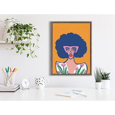 Sylvie Springtime Fierceness Framed Canvas by Kendra Dandy of Bouffants and Broken Hearts