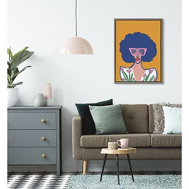 Sylvie Springtime Fierceness Framed Canvas by Kendra Dandy of Bouffants and Broken Hearts