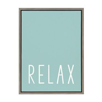 Sylvie Relax in Pale Teal Framed Canvas by Apricot and Birch