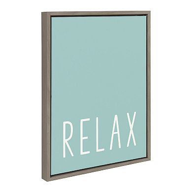 Sylvie Relax in Pale Teal Framed Canvas by Apricot and Birch