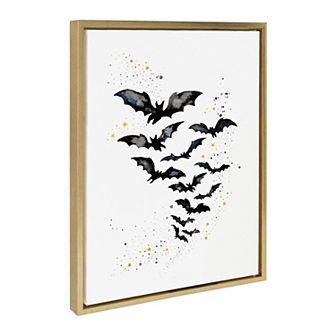 Sylvie Goth Bats Framed Canvas by Viola Kreczmer