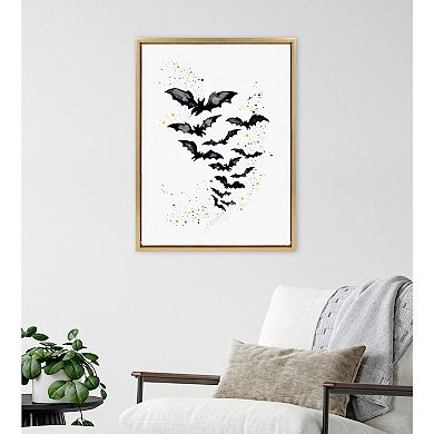 Sylvie Goth Bats Framed Canvas by Viola Kreczmer