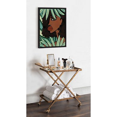 Sylvie Lady in the Jungle Framed Canvas by Kendra Dandy of Bouffants and Broken Hearts