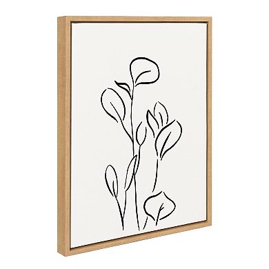 Sylvie Botanical Sketch Print No 3 Framed Canvas by The Creative Bunch Studio