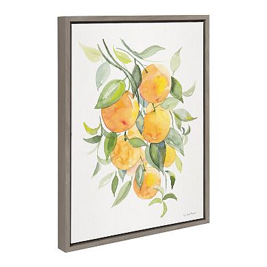 Sylvie Orange Citrus Framed Canvas by Patricia Shaw