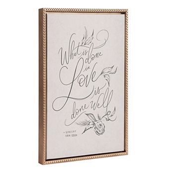 Sylvie Beaded What is Done in Love Framed Canvas by Valerie McKeehan of Lily and Val