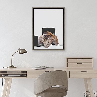 Sylvie Sam Director of Shipping Framed Canvas by The Creative Bunch Studio