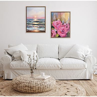 Sylvie Atlantic Sunset Framed Canvas by Mary Sparrow