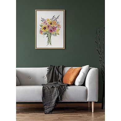 Sylvie Bright and Sunny Bouquet Framed Canvas by Patricia Shaw