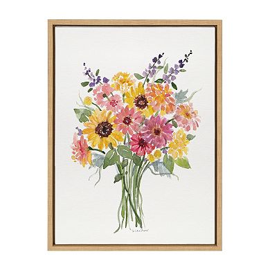 Sylvie Bright and Sunny Bouquet Framed Canvas by Patricia Shaw