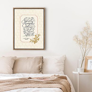 Sylvie Sweet Simple Things Framed Canvas by Valerie McKeehan of Lily and Val