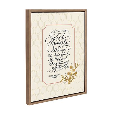 Sylvie Sweet Simple Things Framed Canvas by Valerie McKeehan of Lily and Val