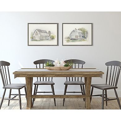 Sylvie Barn 1 Framed Canvas by Patricia Shaw
