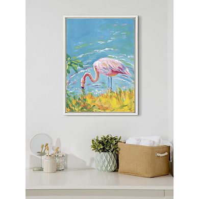 Sylvie Summer Sip Framed Canvas by Rachel Christopoulos