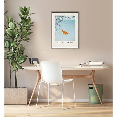 Sylvie Be a Goldfish Framed Canvas by The Creative Bunch Studio