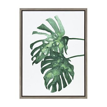 Sylvie Cheese Plant Leaves Framed Canvas by Viola Kreczmer