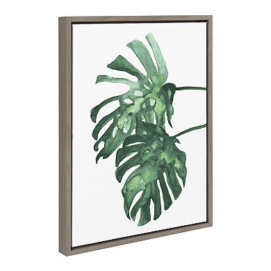 Sylvie Cheese Plant Leaves Framed Canvas by Viola Kreczmer