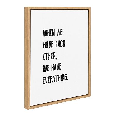 Sylvie When We have Each Other Framed Canvas by Maggie Price of Hunt and Gather Goods