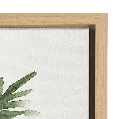 Sylvie Green Fern Framed Canvas by Patricia Shaw