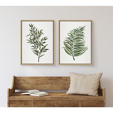 Sylvie Green Fern Framed Canvas by Patricia Shaw