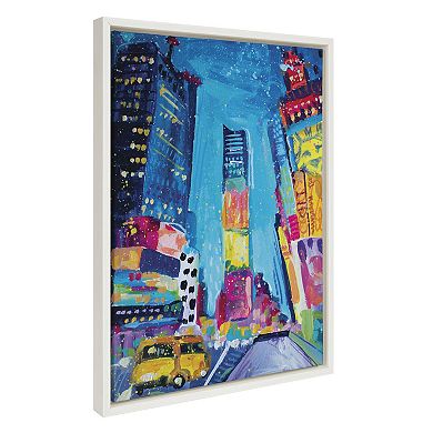 Sylvie Time Square Study No 4 Framed Canvas by Rachel Christopoulos