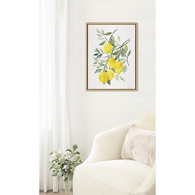 Sylvie Lemon Citrus Framed Canvas by Patricia Shaw