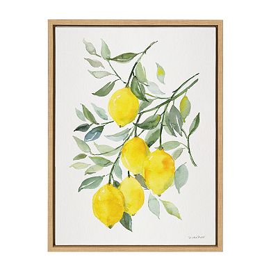 Sylvie Lemon Citrus Framed Canvas by Patricia Shaw
