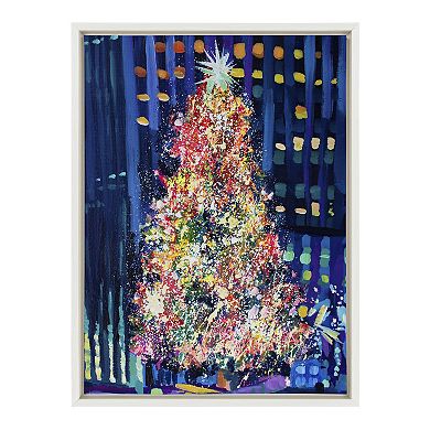 Sylvie Rockefeller Center Tree Framed Canvas by Rachel Christopoulos
