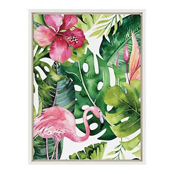 Sylvie Find Flamingo Framed Canvas by Maja Mitrovic of Makes My Day Happy