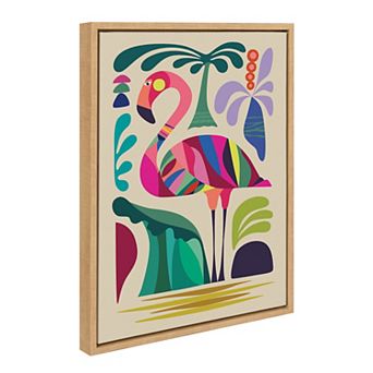 Sylvie MCM Flamingo Framed Canvas by Rachel Lee