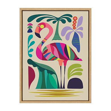 Sylvie MCM Flamingo Framed Canvas by Rachel Lee