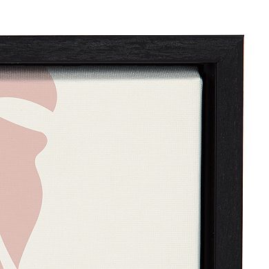 Sylvie Boho Abstract Face Framed Canvas by The Creative Bunch Studio