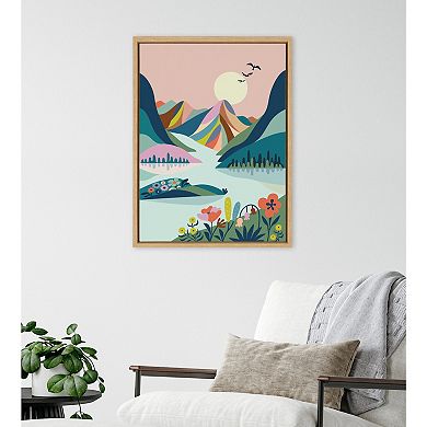 Sylvie Scenic Mountains Framed Canvas by Rachel Lee