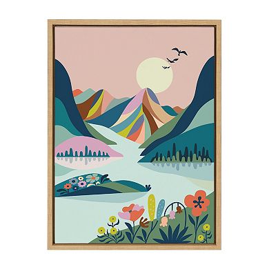 Sylvie Scenic Mountains Framed Canvas by Rachel Lee