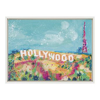 Sylvie Hollywood Sign Study Framed Canvas by Rachel Christopoulos