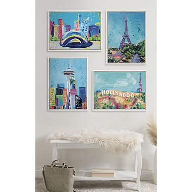 Sylvie Hollywood Sign Study Framed Canvas by Rachel Christopoulos