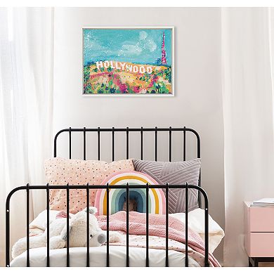 Sylvie Hollywood Sign Study Framed Canvas by Rachel Christopoulos