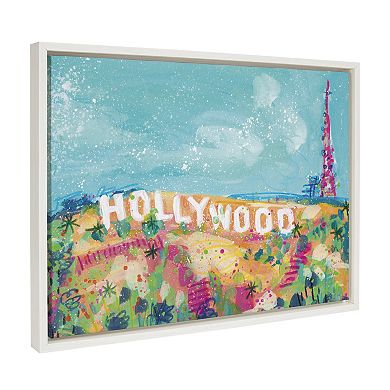 Sylvie Hollywood Sign Study Framed Canvas by Rachel Christopoulos