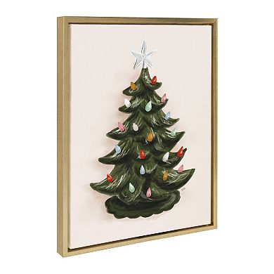 Sylvie Grandmas Tree Green Framed Canvas by Valerie McKeehan of Lily and Val