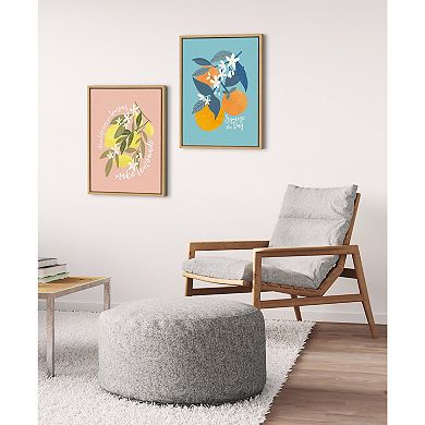 Sylvie 561 Lemons Framed Canvas by Mia Charro