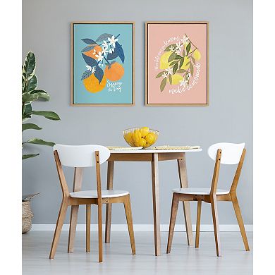 Sylvie 561 Lemons Framed Canvas by Mia Charro